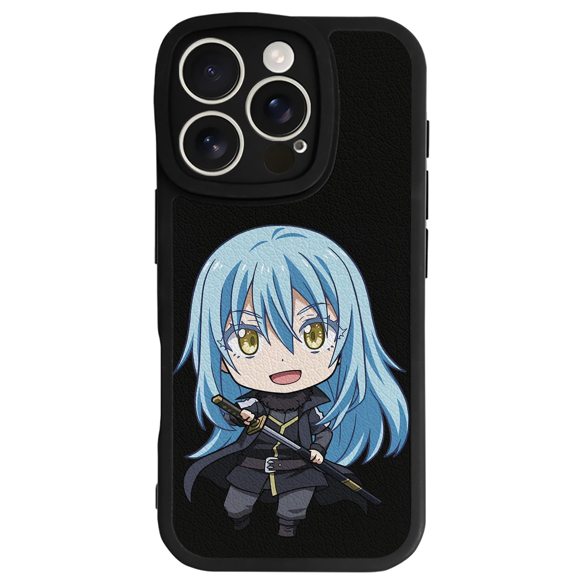 （画像用） 転スラ Regarding Reincarnated to Slime 【iPhone 16シリーズ対応】シリコンスマホケース（レザー調） 材質：シリコン